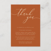 Custom Foto Danke Terracotta Begleitkarte (Vorderseite)
