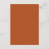 Custom Foto Danke Terracotta Begleitkarte (Rückseite)