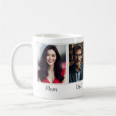 Custom Foto Dark Gray Mama Vater Son Daughter Fami Kaffeetasse (Links)