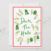 Custom Foto Deck Hallen Weihnachtskarte (Vorderseite)