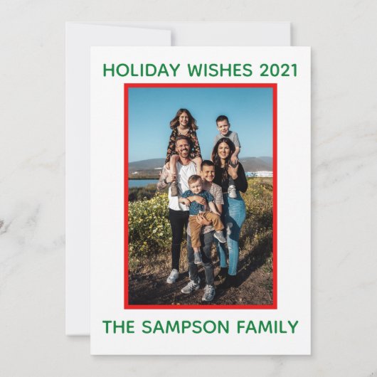 Custom Foto Deck Hallen Weihnachtskarte (Rückseite)