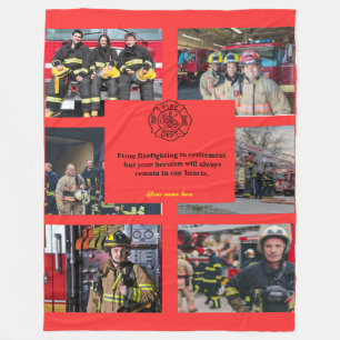 Custom Foto Decke Geschenk für pensionierte Feuerw