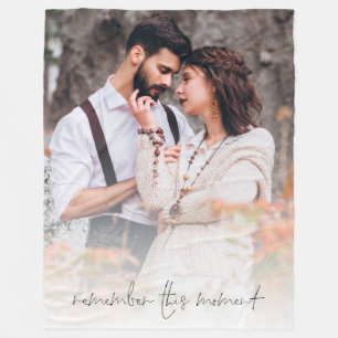 Custom Foto Denken Sie an diesen Moment Hochzeit Fleecedecke