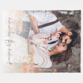 Custom Foto Denken Sie an diesen Moment Hochzeit Fleecedecke (Vorderseite (Horizontal))