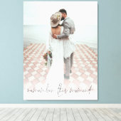 Custom Foto Denken Sie an diesen Moment Hochzeit Leinwanddruck (Insitu (Holzboden))