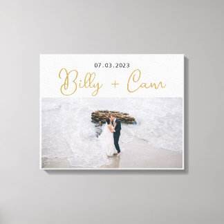 Custom Foto Denken Sie daran, diesen Moment Hochze Leinwanddruck