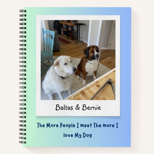 Custom Foto Dog Geschenk Personalisiert Notizblock (Vorderseite)