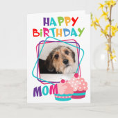 Custom Foto Dog Mama Geburtstag Karte (Gelbe Blume)