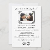 Custom Foto Dog Theme Wedding Einladung (Vorderseite)