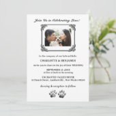 Custom Foto Dog Theme Wedding Einladung (Stehend Vorderseite)
