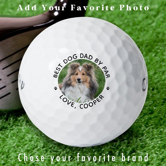 Custom Foto DOG VATER Personalisiert Moderner Golf Golfball