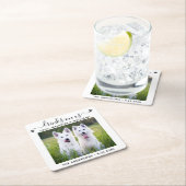 Custom Foto Drinks auf US Hunde Bar Haustier Hochz Rechteckiger Pappuntersetzer (Vor Ort)
