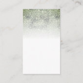 Custom Foto Dust Glitz Green Vielen Dank Begleitkarte (Rückseite)