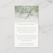 Custom Foto Dust Glitz Green Vielen Dank Begleitkarte (Vorderseite)