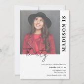 Custom Foto Einfache Einladung zum Geburtstag (Vorderseite)