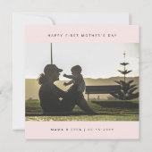 Custom Foto Elegant First Mother's Day Modern Karte (Vorderseite)