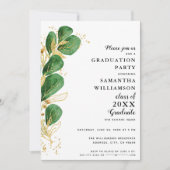 Custom Foto Elegant Greenerity Graduation Party Einladung (Vorderseite)