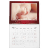 Custom Foto Elegant Styish Red Kalender (Mär 2027)