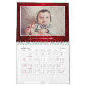 Custom Foto Elegant Styish Red Kalender (Feb 2026)