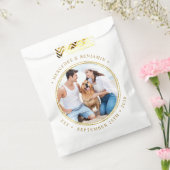 Custom Foto Elegante Gold Personalisierte Hochzeit Geschenktütchen (Versiegelt)