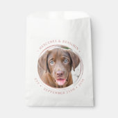 Custom Foto Elegante Rose Gold Persönliche Hochzei Geschenktütchen (Vorderseite)