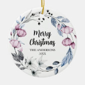 Custom Foto Elegante Weihnachten Keramik Ornament (Vorne)