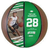 Custom Foto End of Season MVP Green Basketball (Vertikal)