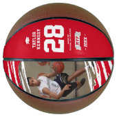 Custom Foto End of Season MVP Red Basketball (Vorderseite)