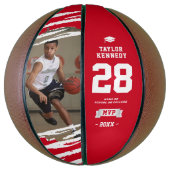 Custom Foto End of Season MVP Red Basketball (Vertikal)