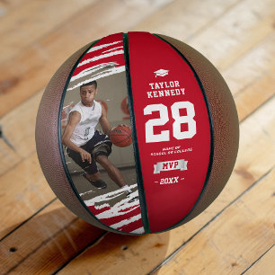 Custom Foto End of Season MVP Red Basketball