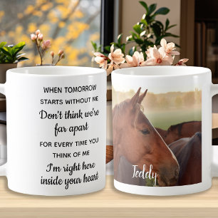 Custom Foto Equine Keepake Pferdememorial Kaffeetasse