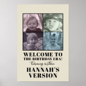 Custom Foto Eras Geburtstagsparty Willkommen Poster (Vorne)