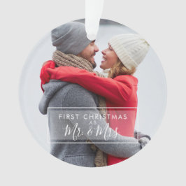 Custom Foto Erste Weihnachten als Mr. und Mrs. Ornament
