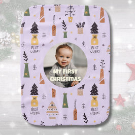 Custom Foto Erste Weihnachtsgeschenke für Tochter Baby Spucktuch