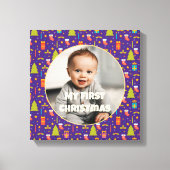 Custom Foto Erste Weihnachtsgeschenke für Tochter Leinwanddruck (Vorderseite)