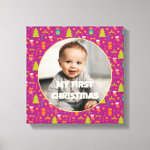 Custom Foto Erste Weihnachtsgeschenke für Tochter Leinwanddruck (Vorderseite)