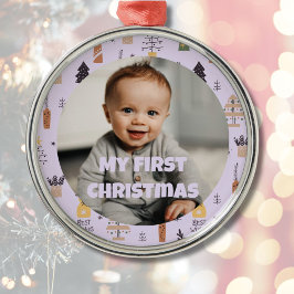 Custom Foto Erste Weihnachtsgeschenke für Tochter Ornament Aus Metall