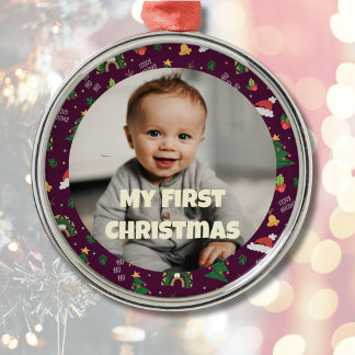 Custom Foto Erste Weihnachtsgeschenke für Tochter Ornament Aus Metall