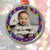 Custom Foto Erste Weihnachtsgeschenke für Tochter Ornament Aus Metall