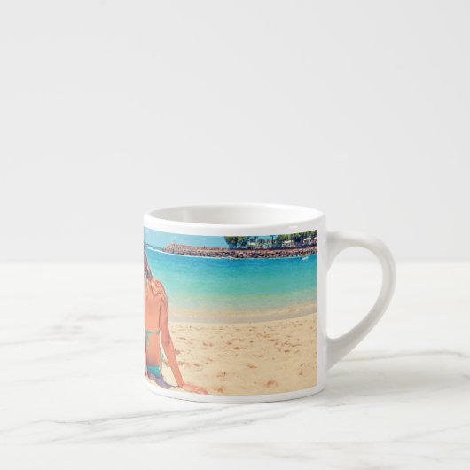 Custom Foto Espresso Cup Ihr eigenes Design Espressotasse (Rechts)