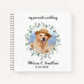 Custom Foto Eucalyptus Pet Wedding Guest Book Notizblock (Vorderseite)
