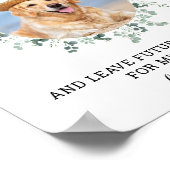 Custom Foto Eucalyptus Pet Wedding Guest Book Sig Poster (Ecke)