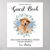 Custom Foto Eucalyptus Pet Wedding Guest Book Sig Poster (Vorne)