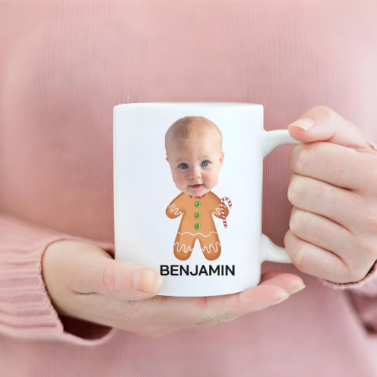 Custom Foto Face Funny Christmas Lebkuchen Kinder Kaffeetasse