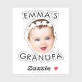Custom Foto Face Mama Oma Opa Geburtstag Aufkleber (Blatt)
