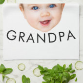 Custom Foto Face Mama Oma Opa Geburtstag Geschirrtuch (Gefaltet)