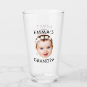 Custom Foto Face Mama Oma Opa Geburtstag Glas (Vorderseite)