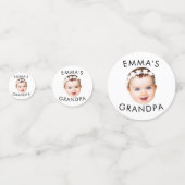 Custom Foto Face Mama Oma Opa Geburtstag Konfetti (Rückseiten)