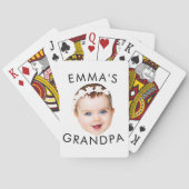 Custom Foto Face Mama Oma Opa Geburtstag Spielkarten (Rückseite)