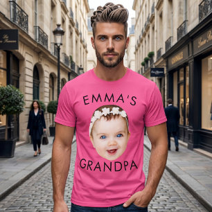 Custom Foto Face Mama Oma Opa Geburtstag T-Shirt
